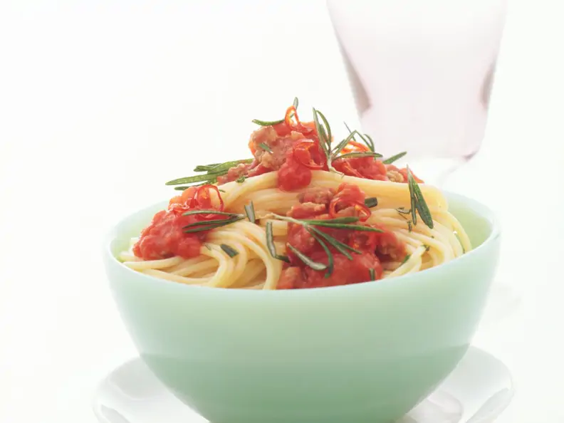 Spaghetti mit Hackfleisch-Tomaten-Sugo