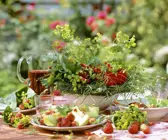 Kopfsalat mit Früchten