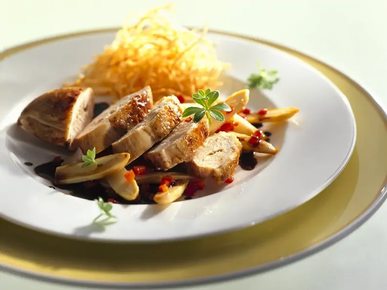 Hähnchenbrust mit Spargel