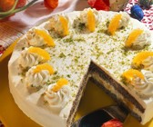 Mohntorte mit Orangen