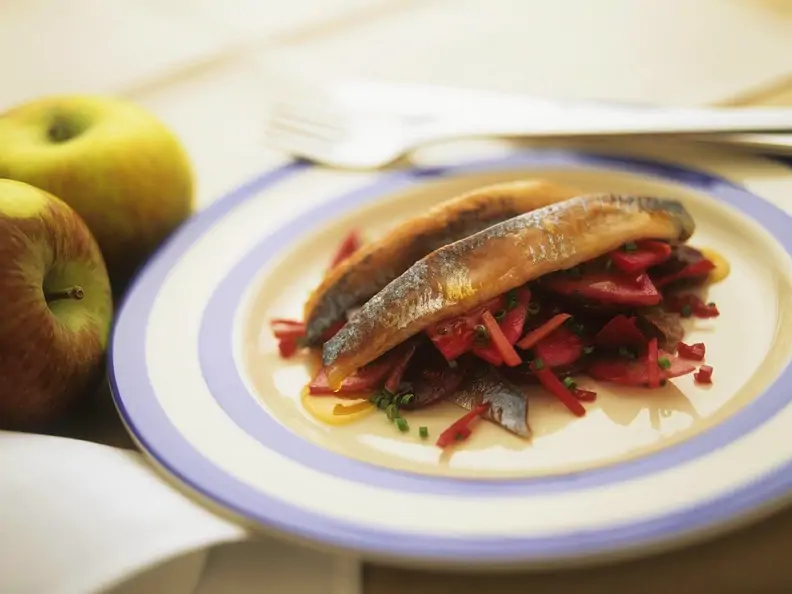 Rote Bete Salat mit Matjes