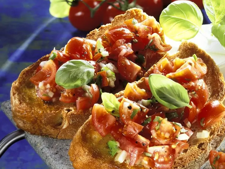 Bruschetta mit Zwiebeln