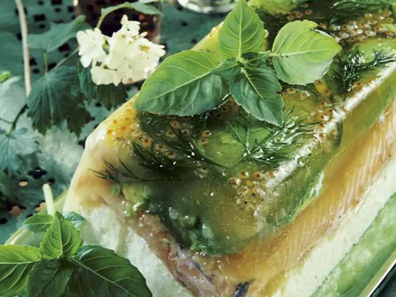 Lachs-Ziegenkäse-Terrine