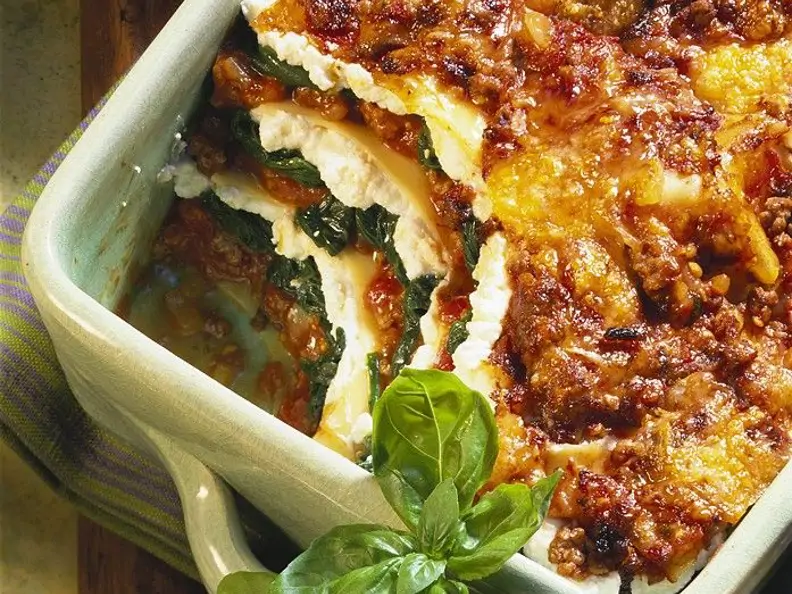 Lasagne mit Ricotta und Spinat