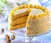 Biskuit-Pfirsichtorte