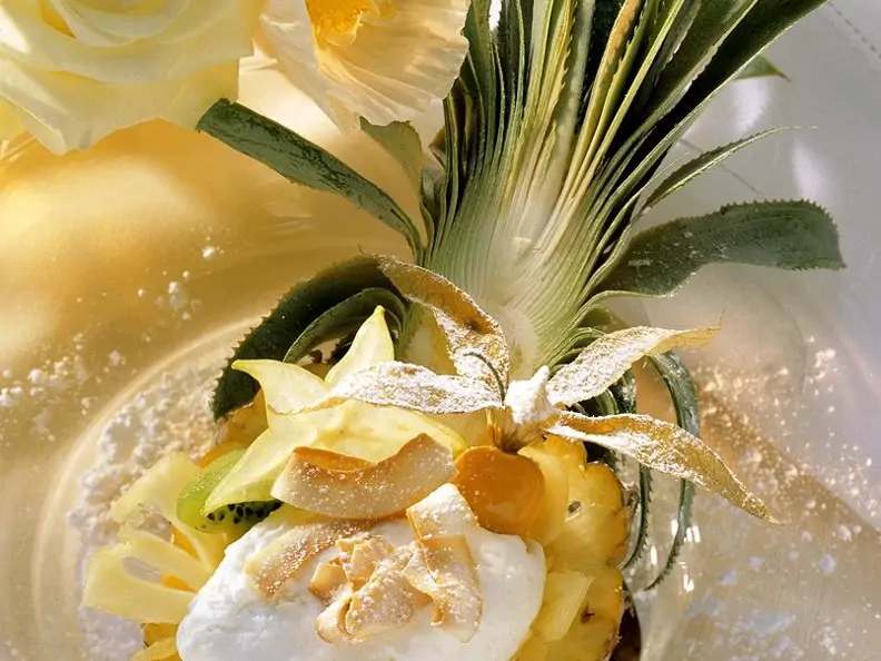 Kokoscreme mit Ananas