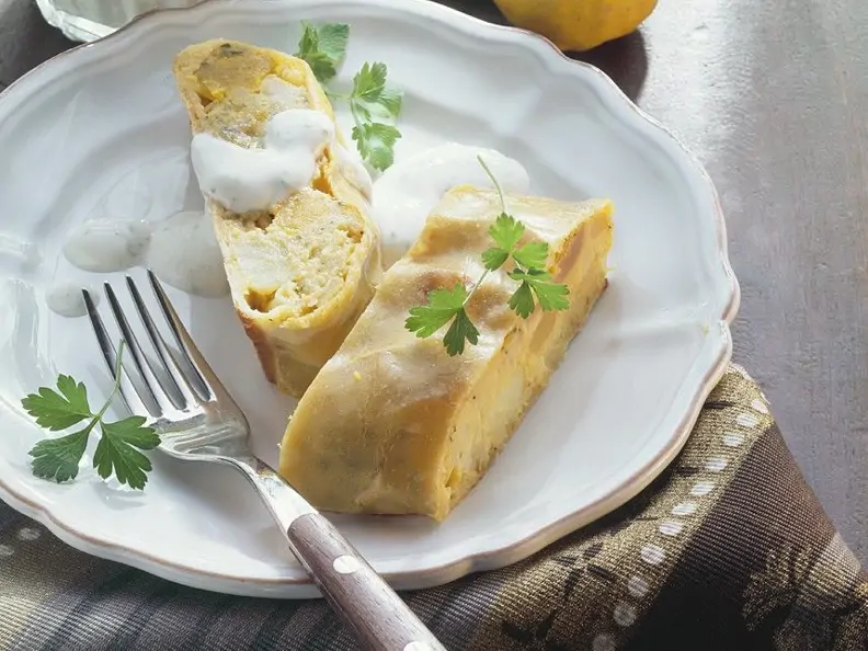 Gemüsestrudel mit Kürbis