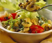 Linsensalat mit Nudeln