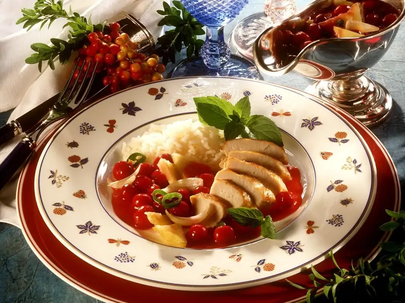 Hähnchenbrust mit fruchtiger Sauce