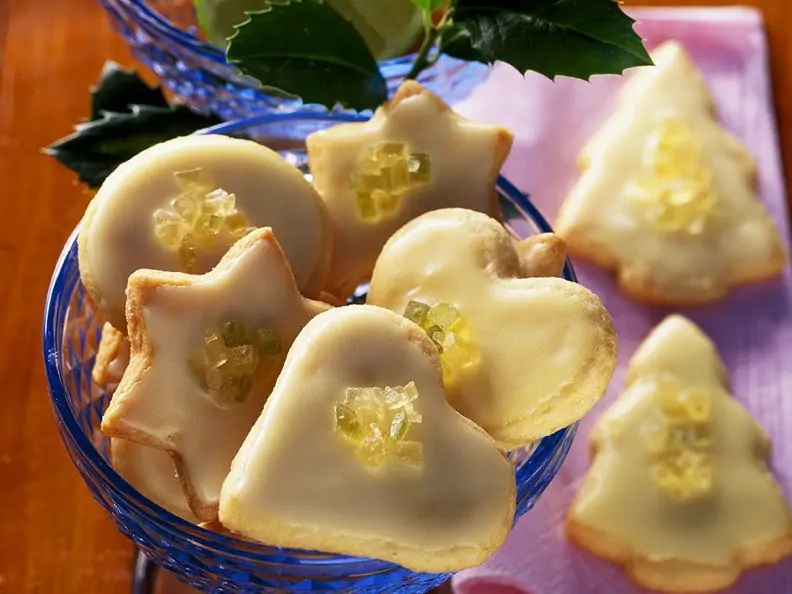 Plätzchen mit Zuckerglasur