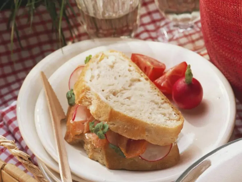 Weißbrotsandwich