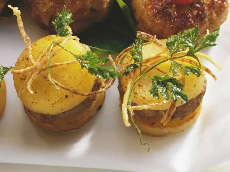 Gefüllte Kartoffelscheiben