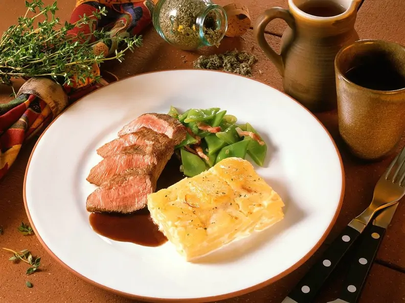 Lamm mit Kartoffelgratin