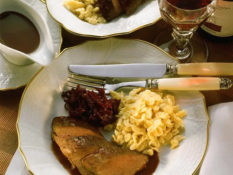 Rehbraten mit Spätzle