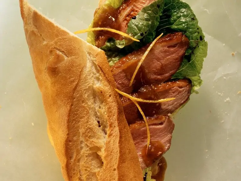 Baguette mit Entenbrust