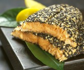 Lachs im Sesammantel