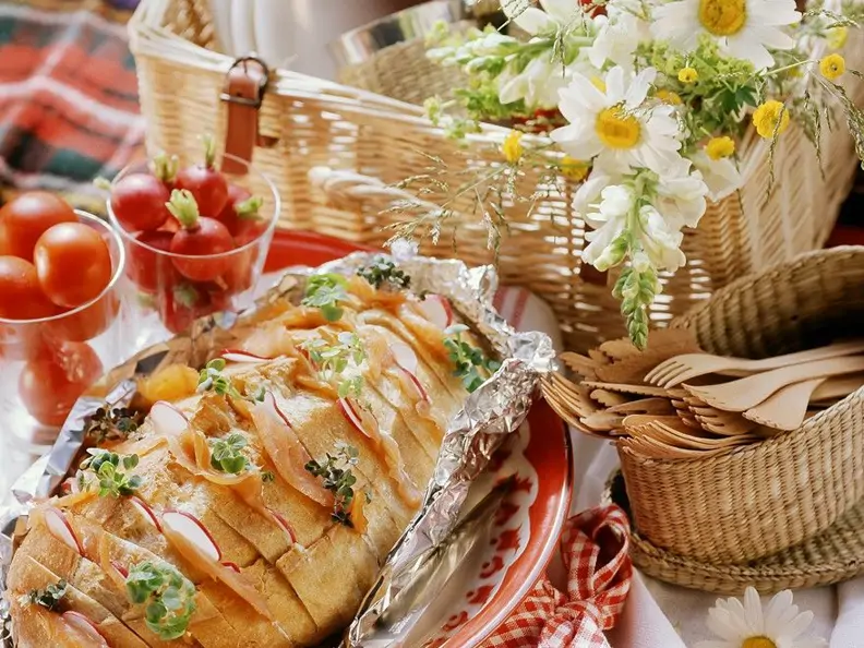 Sandwich-Brot mit Räucherlachs