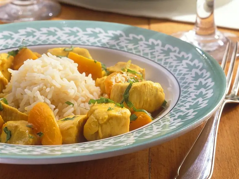 Fruchtiges Puten-Kürbiscurry