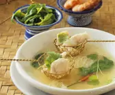 Fondue mit Hühnerbrühe