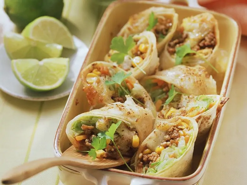 Gratinierte Tortilla-Wraps