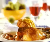 Gänsebraten mit mit Maroni und Bratapfel