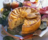Milchreiskuchen mit Apfel