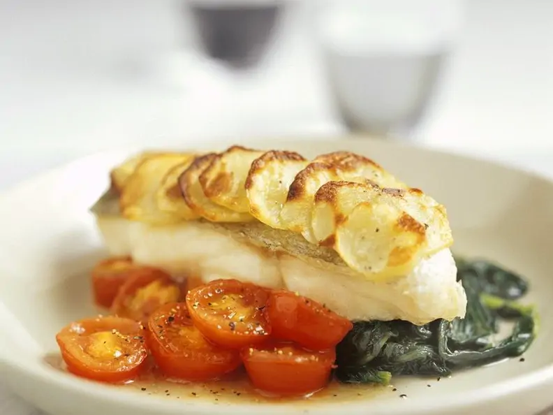Zander mit Kartoffelschuppen
