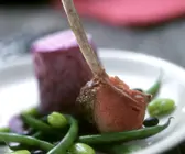 Lamm mit Souffle und Bohnen