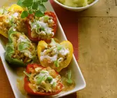 Paprikaschoten mit Sauerkrautfüllung