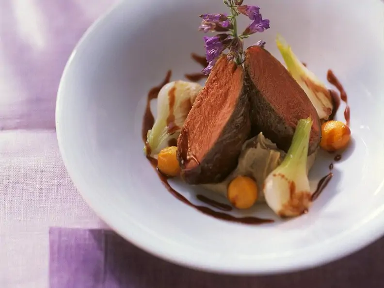 Rehfilet mit Esskastanienpüree