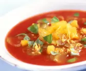 Kalte Tomatensuppe mit Aprikosen