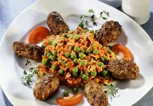 Cevapcici mit Reis
