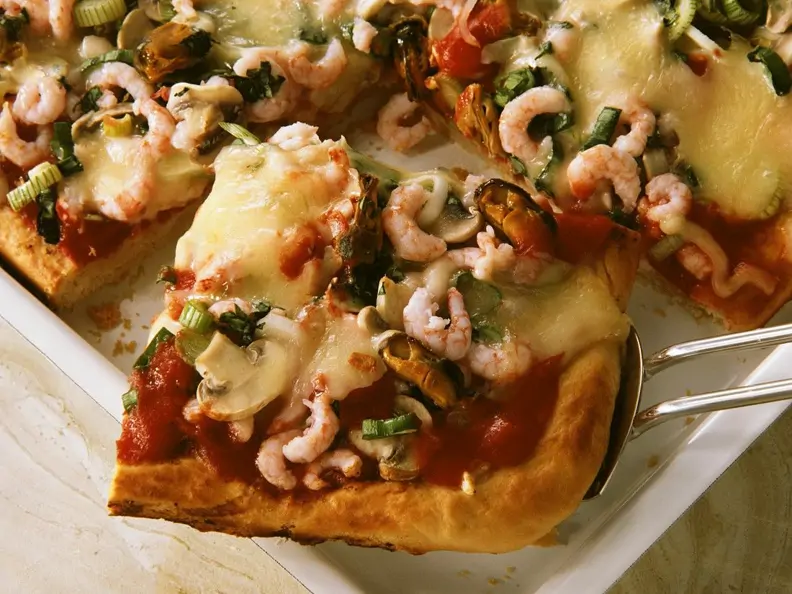 Meeresfrüchtepizza