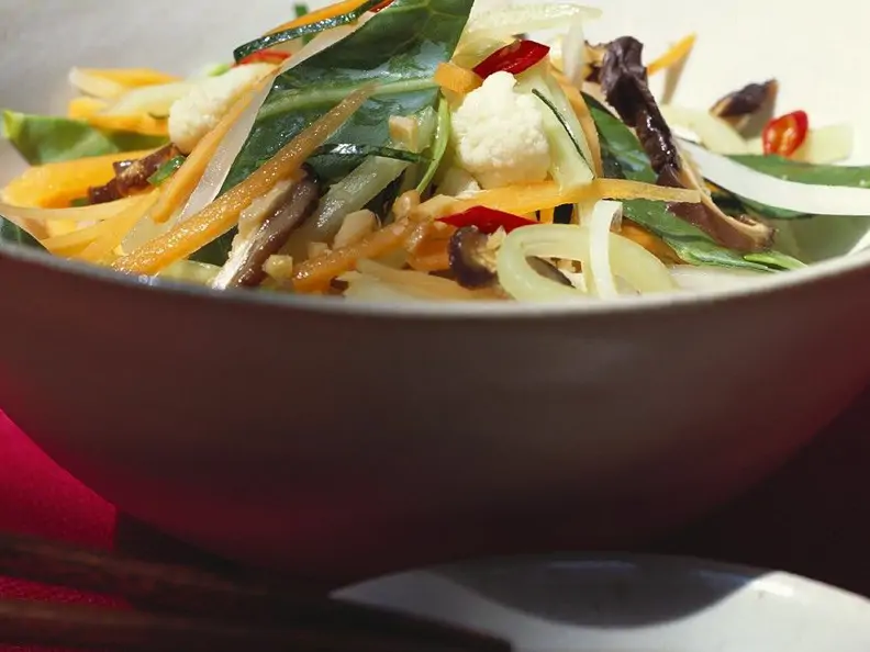 Gemüse aus dem Wok