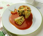 Reisflan mit Gemüse