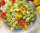 Lollo biondo mit Essblüten