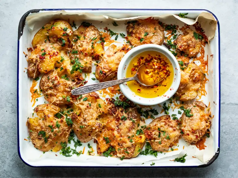 Smashed Potatoes mit Käse