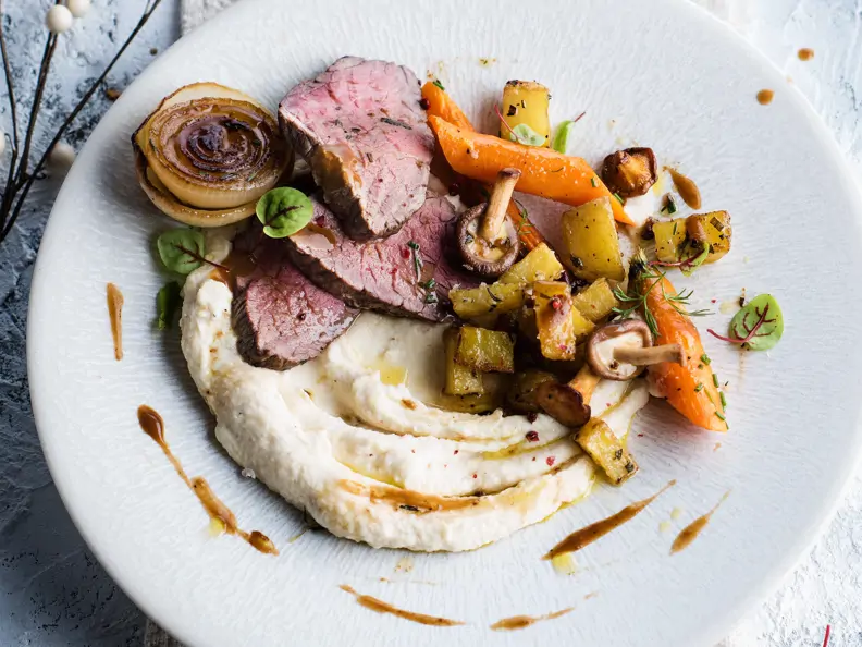Hirschfilet mit Pastinakenpüree