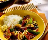 Wok-Gemüse mit Reis