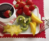 Schokofondue mit Obst