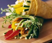 Wraps mit Gemüsefüllung