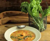 Kürbissuppe mit Grünkohl
