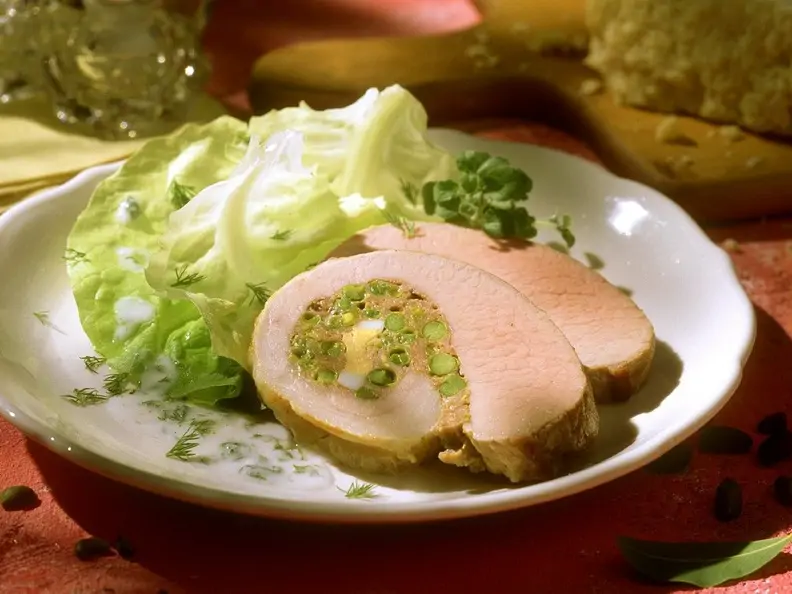 Kalbsbrust gefüllt mit Hackfleisch