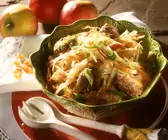 Kohlsalat mit Kalbsleberklößchen