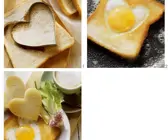 Gebratener Toast mit Spiegelei-Herz