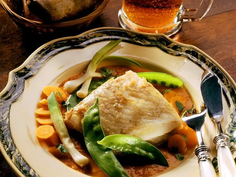 Gebratener Steinbutt mit Biersauce