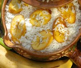 Reis mit gebratener Kochbanane