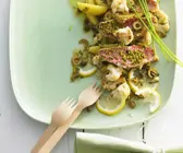 Rotbarbe mit Blumenkohl-Kartoffelgemüse