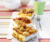 Ziegen-Frischkäsekuchen mit Trauben