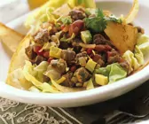 Rindfleischsalat mit Maischips